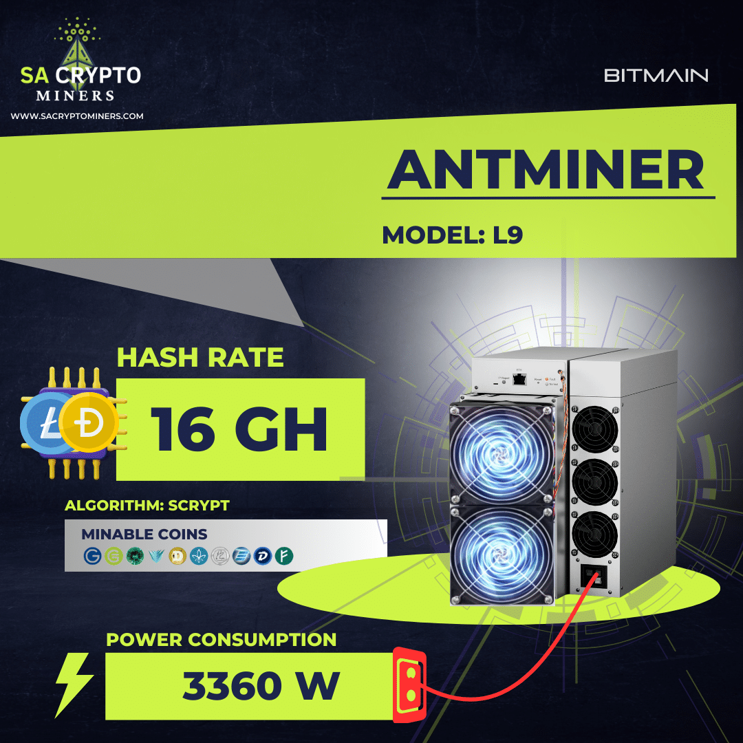 Bitmn Antminer L9 Dogecoin iner 16GH 3260W